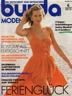 Burda Moden 1992 №06 июнь