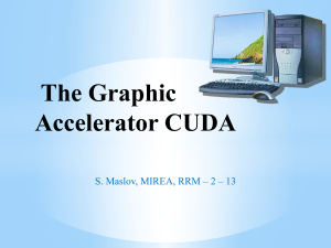 Maslov S.A. The graphic accelerator CUDA