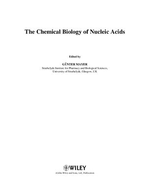 Maier G. (ed.) The Chemical Biology of Nucleic Acids