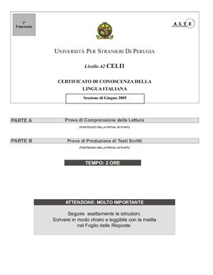 CELI 1. Материалы экзаменационной сессии июнь 2005