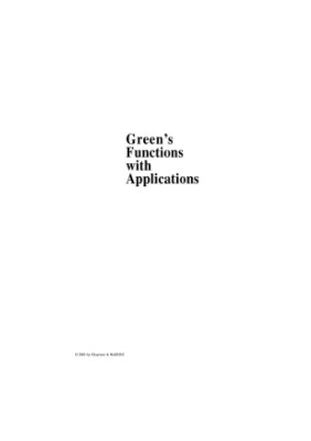 Duffy, Dean G. Green’s Functions with Applications