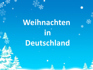 Внеклассное мероприятие Рождество в Германии
