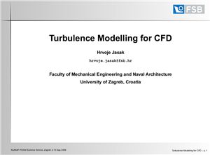 Hrvoje Jasak, Turbulence Modelling for CFD