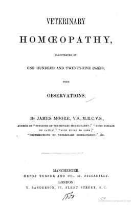 Moore J. Veterinary homeopathy