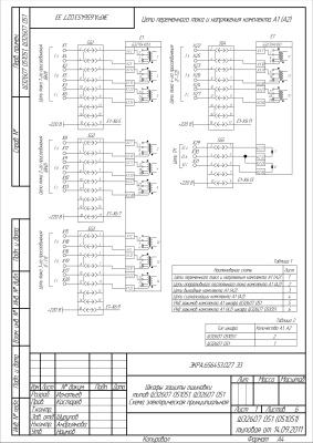 НПП Экра. Схема электрическая принципиальная шкафов ШЭ2607 051, ШЭ2607 051051